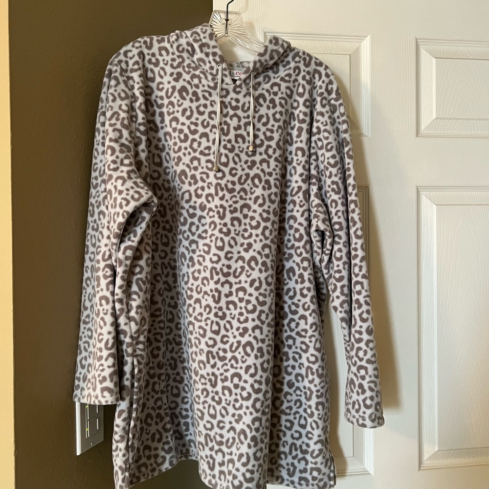 Denim&Co fleece hoodie 2x